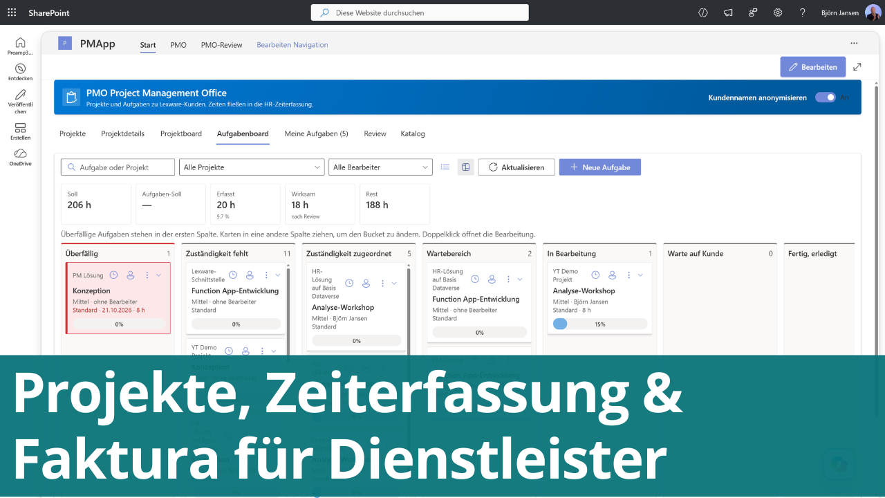 Video zu: preamp365 PM – Projektmanagement und Faktura für Microsoft 365